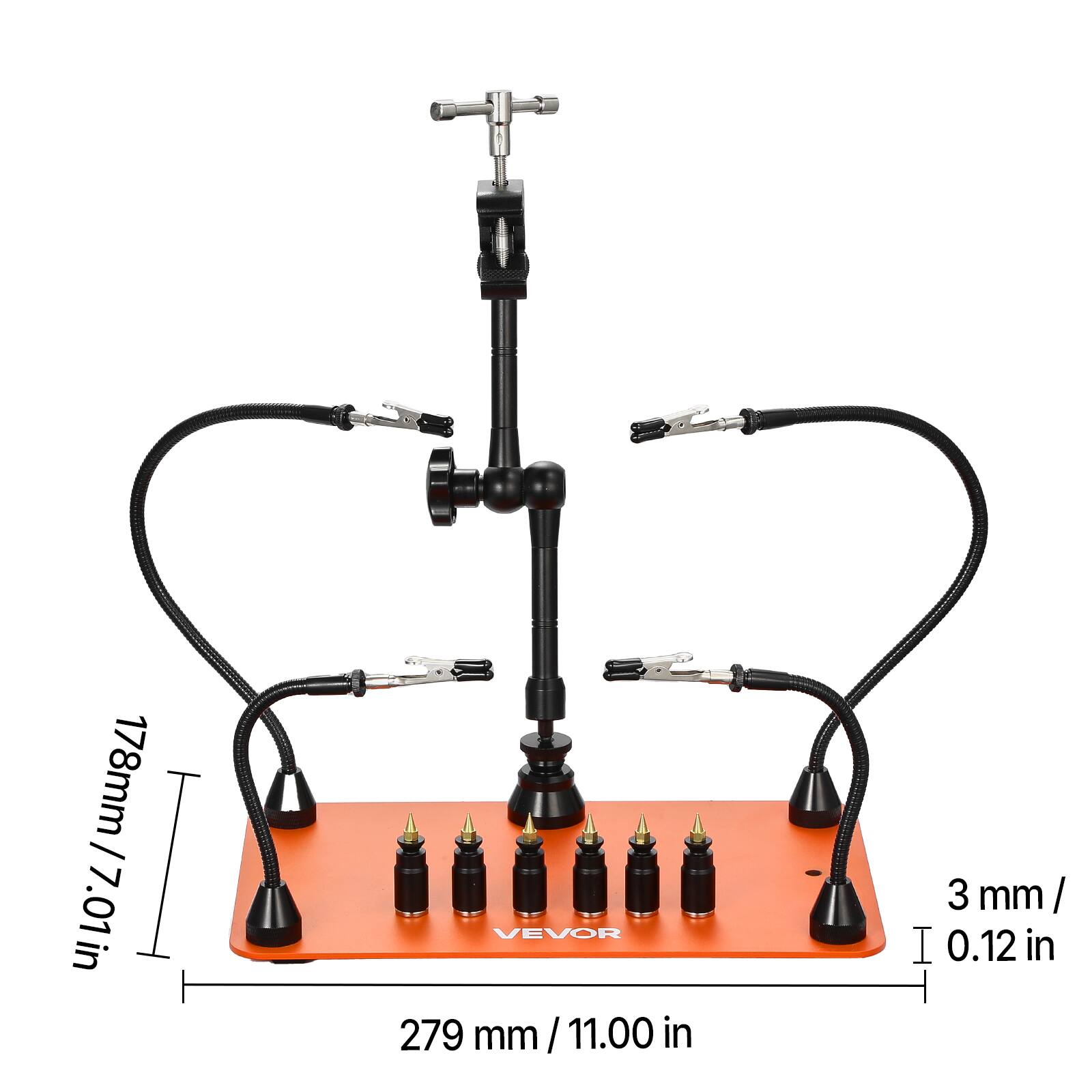 178mm / 7.01in  
279 mm / 11.00 in  
3 mm / 0.12 in