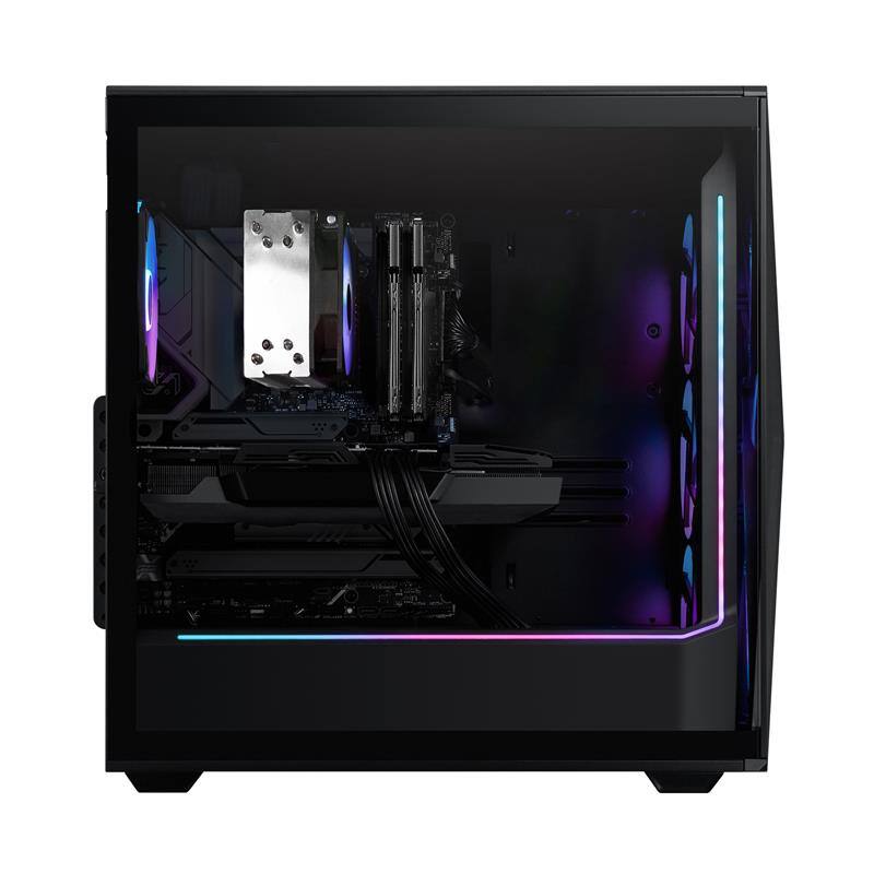 Alt View 4. iBUYPOWER - Slate MESH Gaming Desktop -AMD Ryzen 7 5700, NVIDIA GeForce RTX 4060 Ti 8GB, 16GB DDR4 RAM,1TB SSD _SMA7N46T01 - Black.