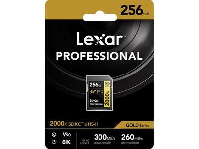 Lexar 256GB Professional 2000x UHS II SDXC Memory Card LSD2000256G Lexar 256GB Professional 2000x UHS II SDXC Memory Card LSD2000256G