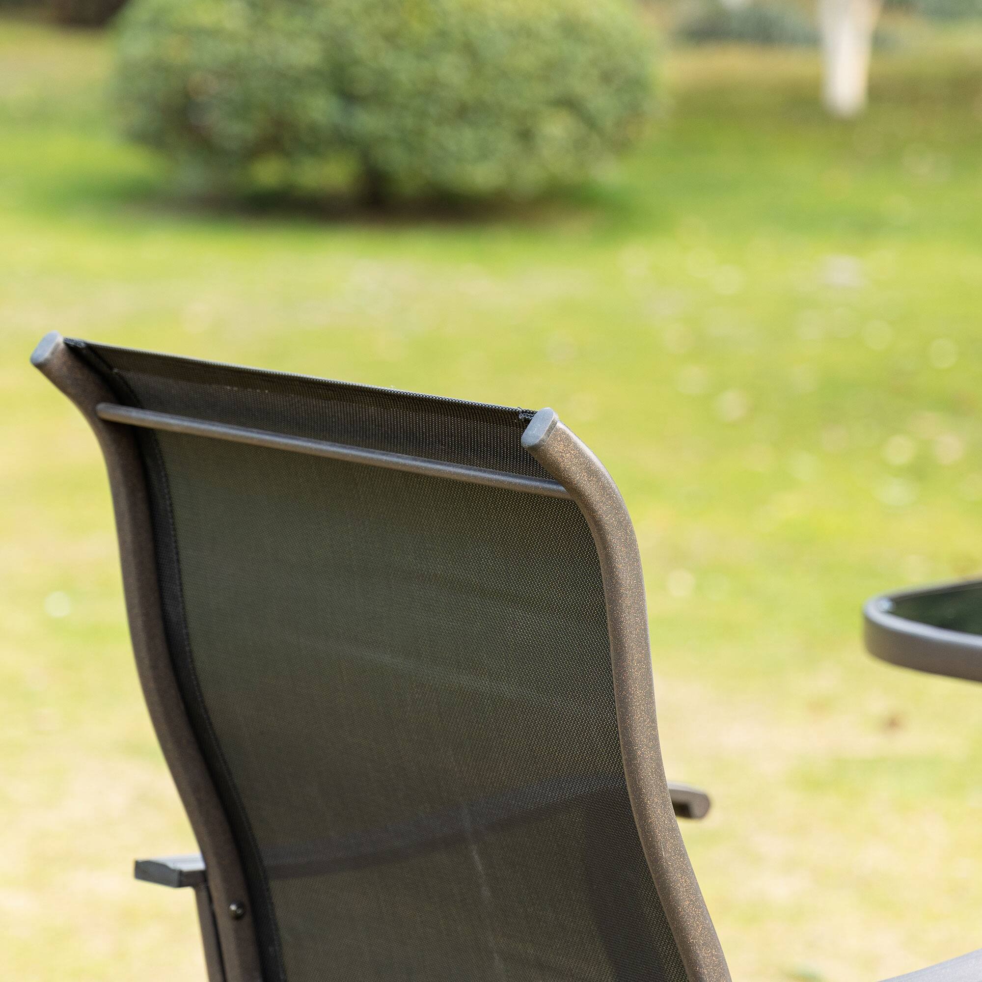 Alt View 7. Outsunny - Set of 2 Outdoor Swivel Bar Stools with Armrests, Bar Height Patio Chairs with Steel Frame for Balcony, Poolside - Black.