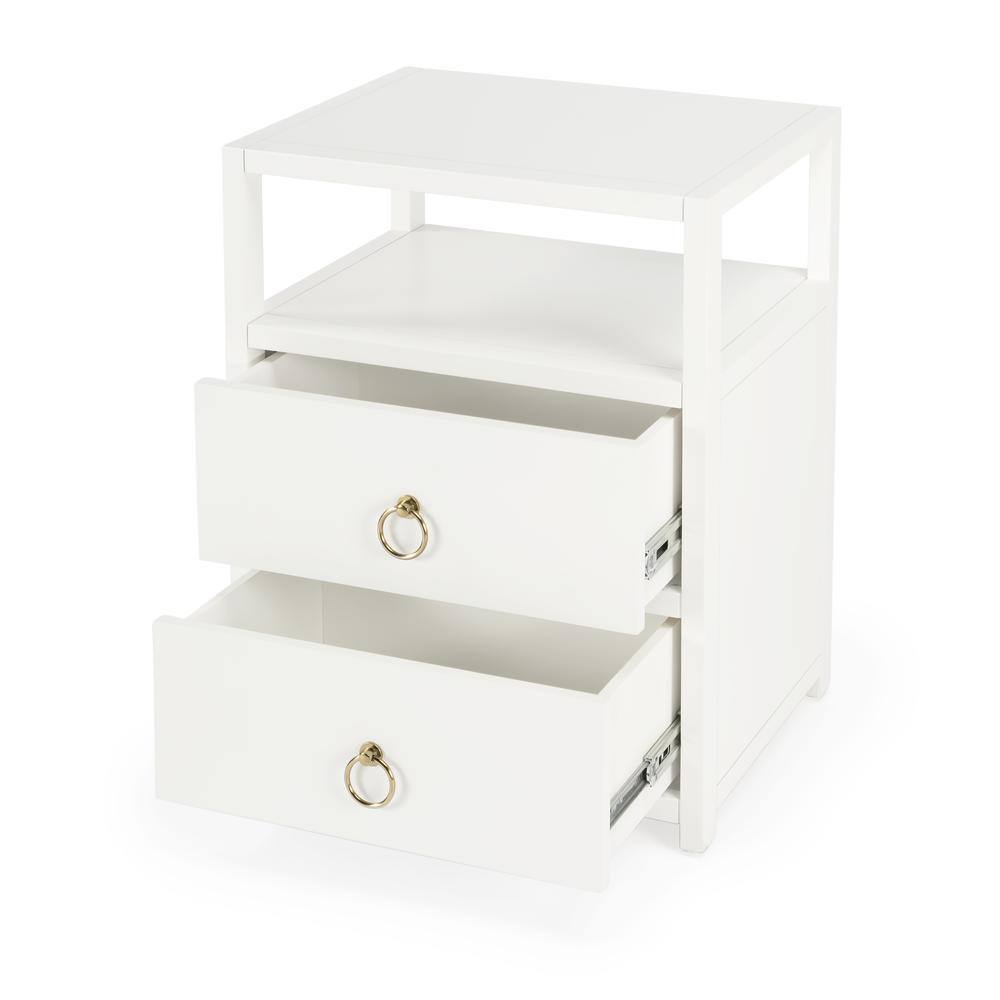 Alt View 4. Butler Specialty - Lark Nightstand - White.