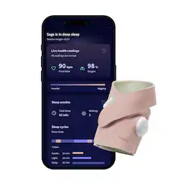 Owlet - Dream Sock – Smart Wearable Baby Monitor with Live Heart Rate & Oxygen Alerts - Dusty Rose