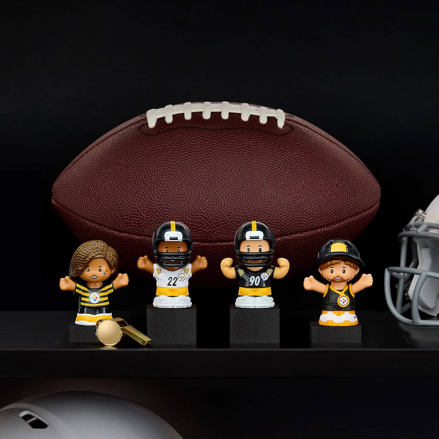 Alt View 1. Fisher Price - Fisher Price - Little People Collector x NFL - Pittsburgh Steelers 4-Pack  - COLLECTABLES - Multicolor.
