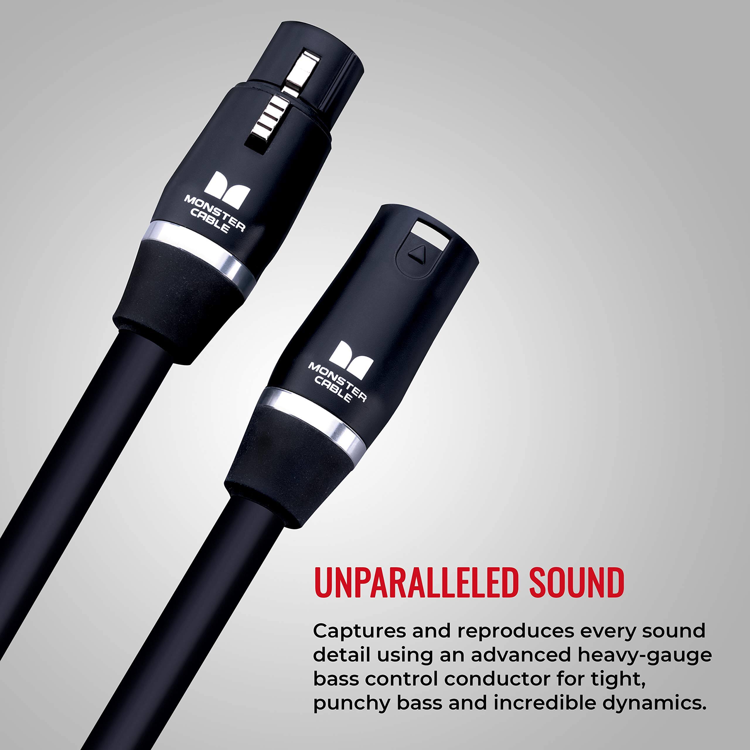 CABLE 1 MONSTER UNPARALLELED SOUND Captures and reproduces every sound detail using an advanced heavy-gauge bass control conductor for tight, punchy bass and incredible dynamics.