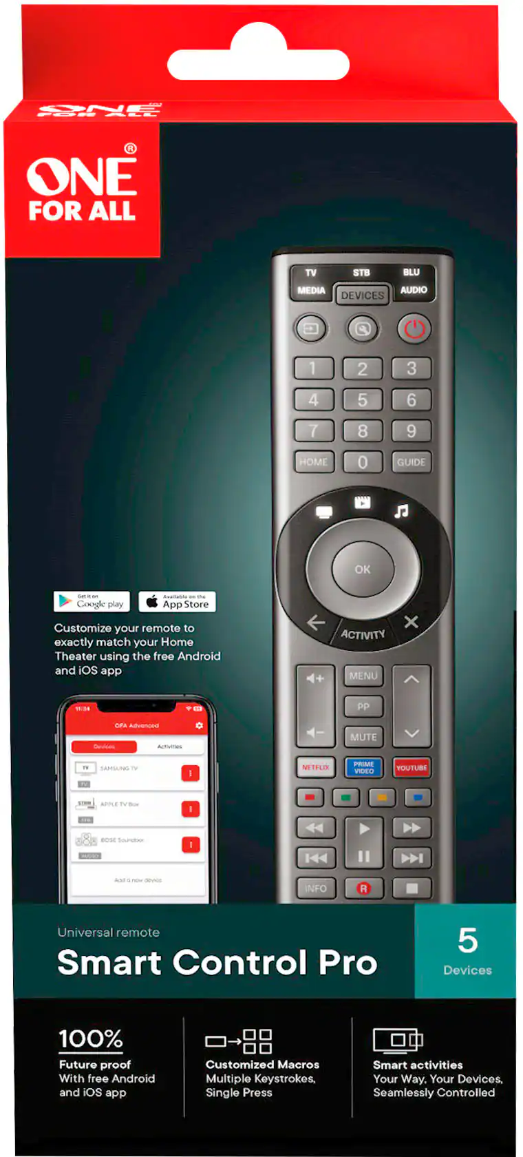 ONE FOR ALL Smart Streamer Remote URC 7945 ONE FOR ALL Smart Streamer Remote URC 7945