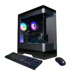 CyberPowerPC - Gaming Desktop - AMD Ryzen 5 8400F - NVIDIA GeForce RTX 3050 6GB - 16GB DDR5 - 1TB PCIe 4.0 SSD Storage - Black