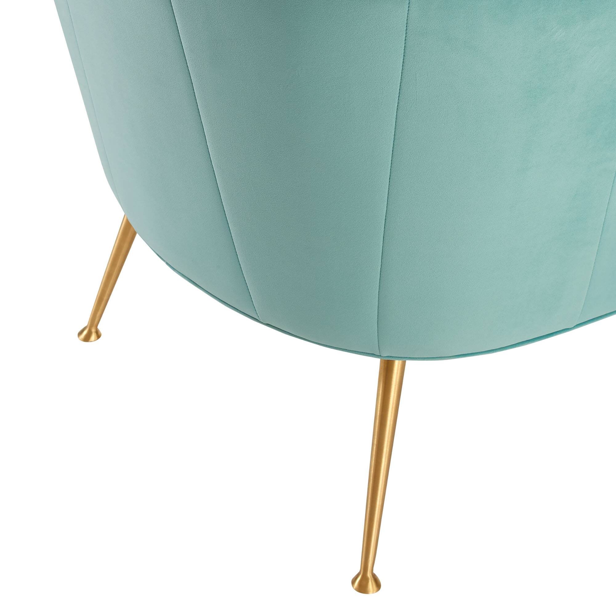 Alt View 4. Modway - Veronica Channel Tufted Performance Velvet Armchair by Modway - Mint.