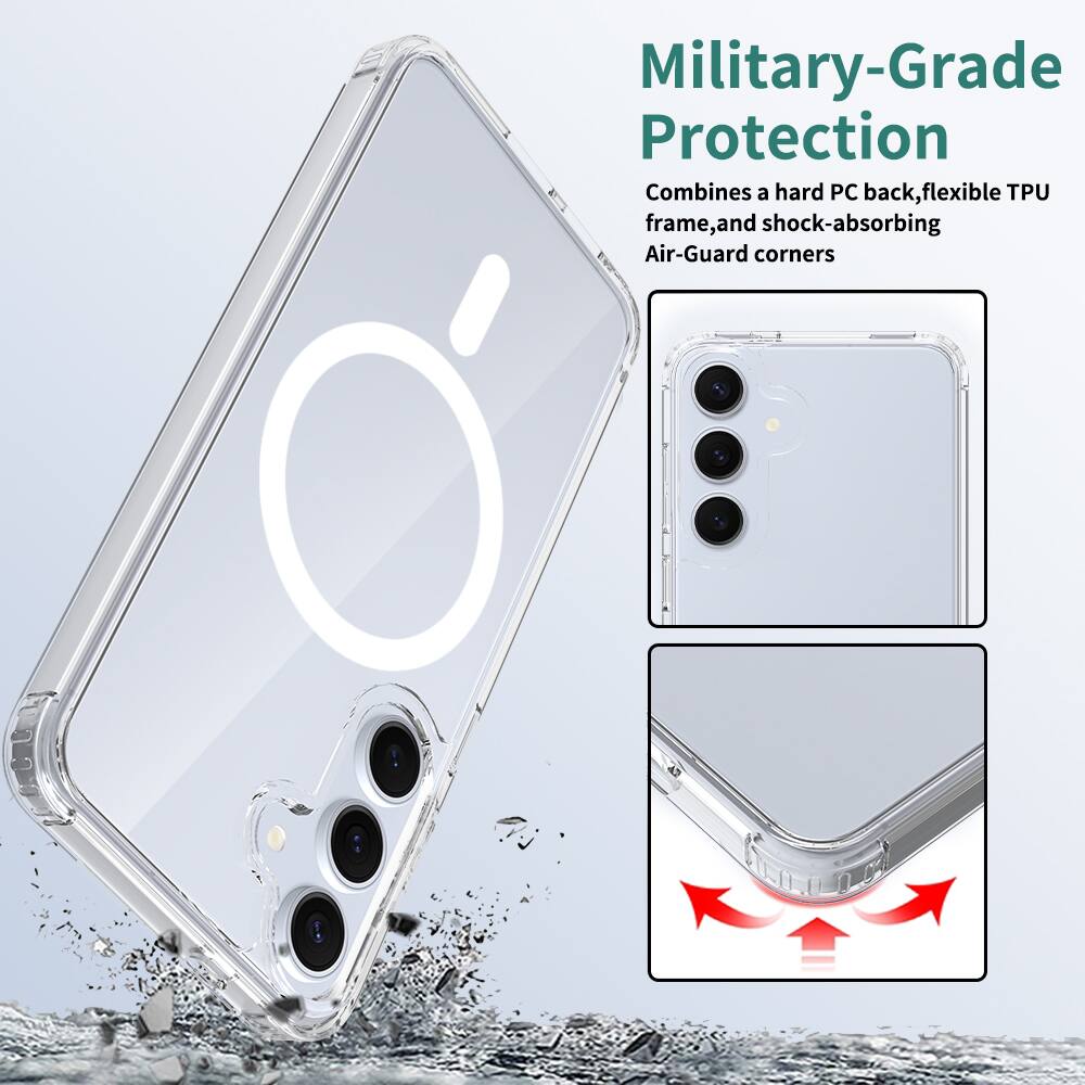 Military-Grade Protection  
Combines a hard PC back, flexible TPU frame, and shock-absorbing Air-Guard corners