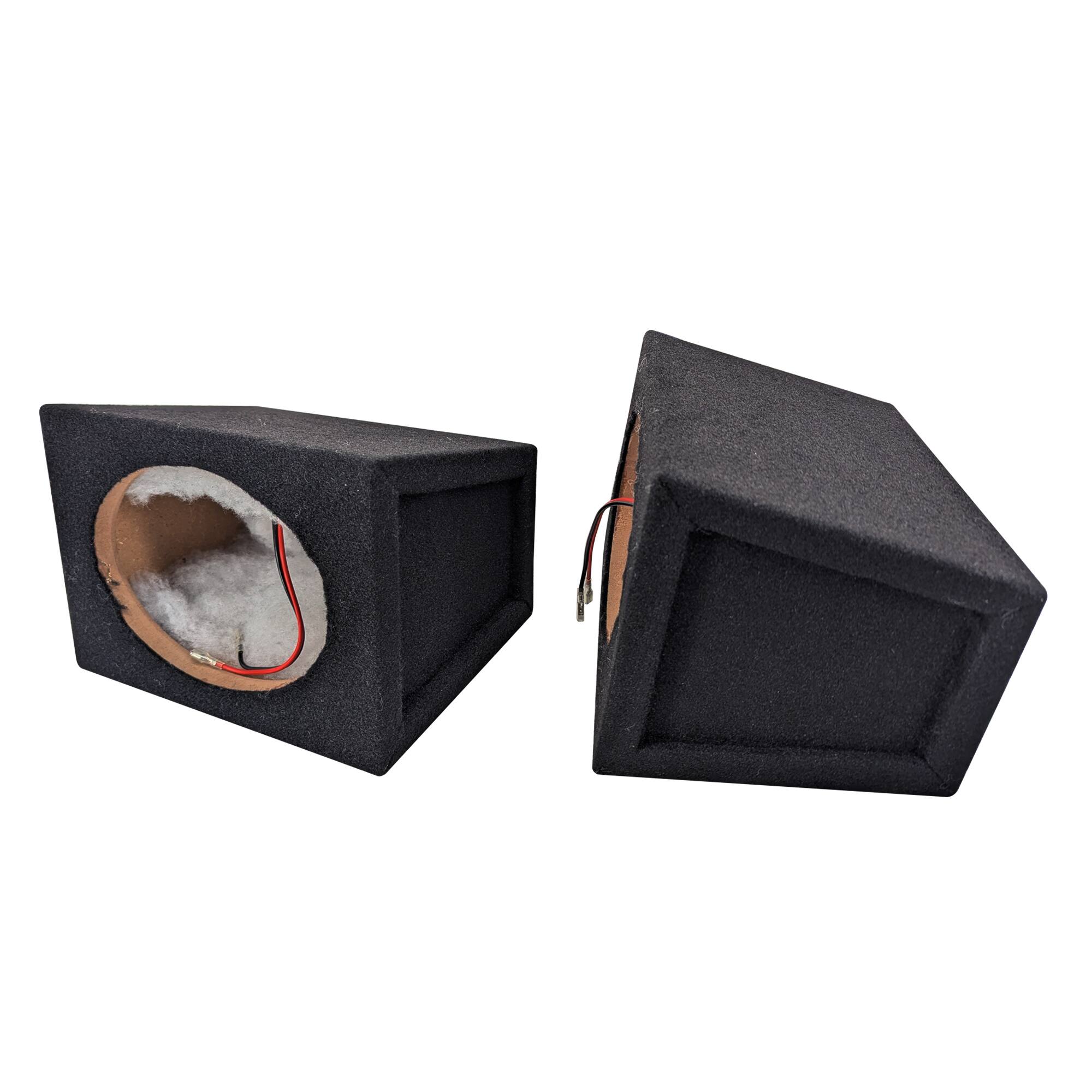 Alt View 2. SDX Audio - 5"x7" Speaker Enclosure Pair w Internally Pre-Wired Fast-On Terminal - Black.