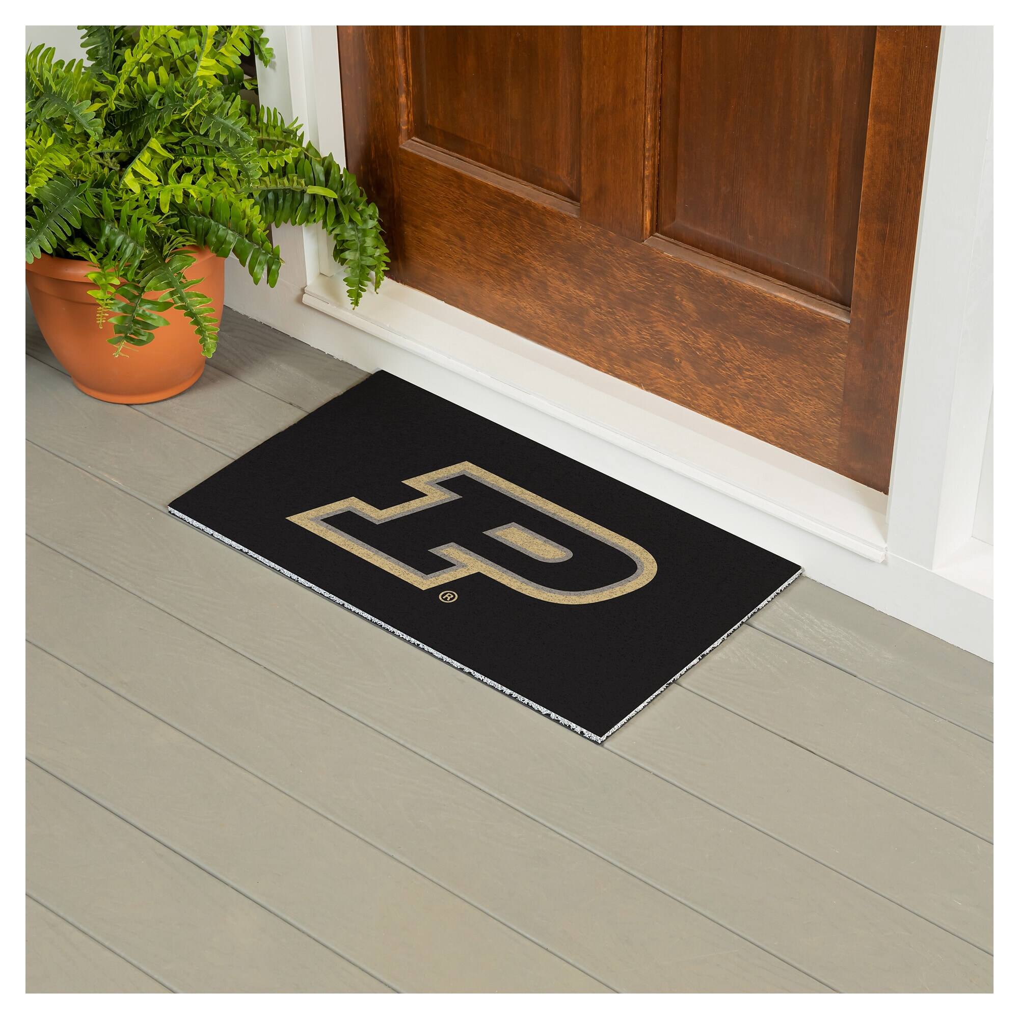 Alt View 2. Evergreen Enterprises - Purdue Boilermakers 16" x 28" Full Color Indoor/Outdoor Logo Turf Mat - Multicolor.