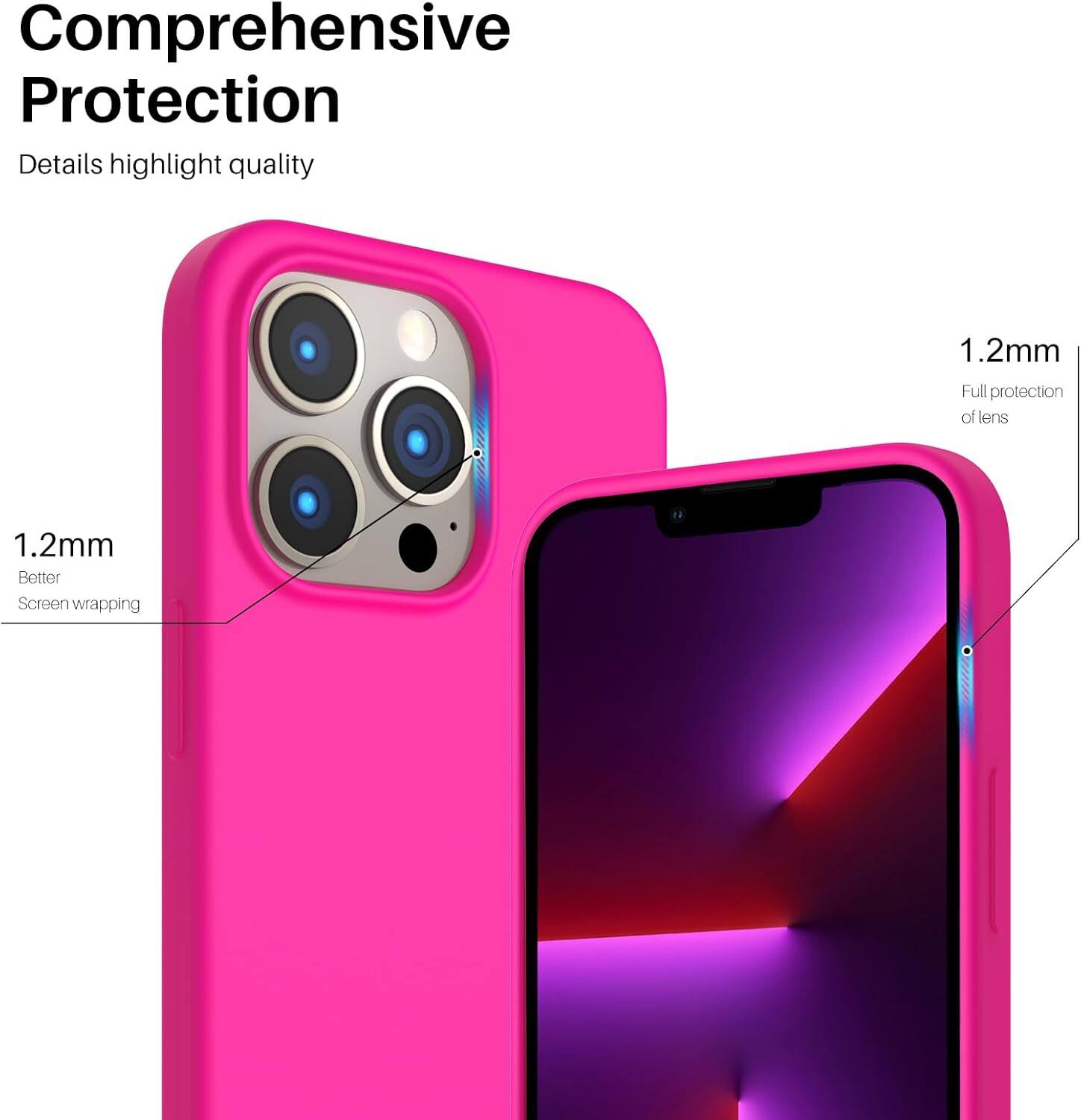 Comprehensive Protection Details highlight quality 1.2mm Full protection of lens 1.2mm Better Screen wrapping