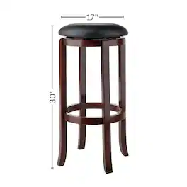 FurniFact - Bar Stool - Walnut / Black