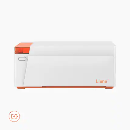 Front. Liene - Liene Amber M210 4x6 Inch Photo Printer with 10 sheets 4x6 paper & 10 sheets 3x3 paper & 1 ink cartridges, w/ Battery - White.