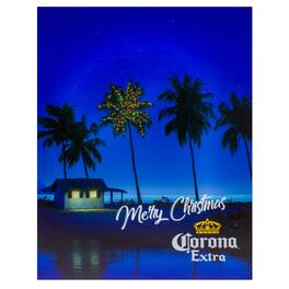 Northlight - 18.75" Motion Activated Musical Lighted Corona Christmas Wall Art - Blue