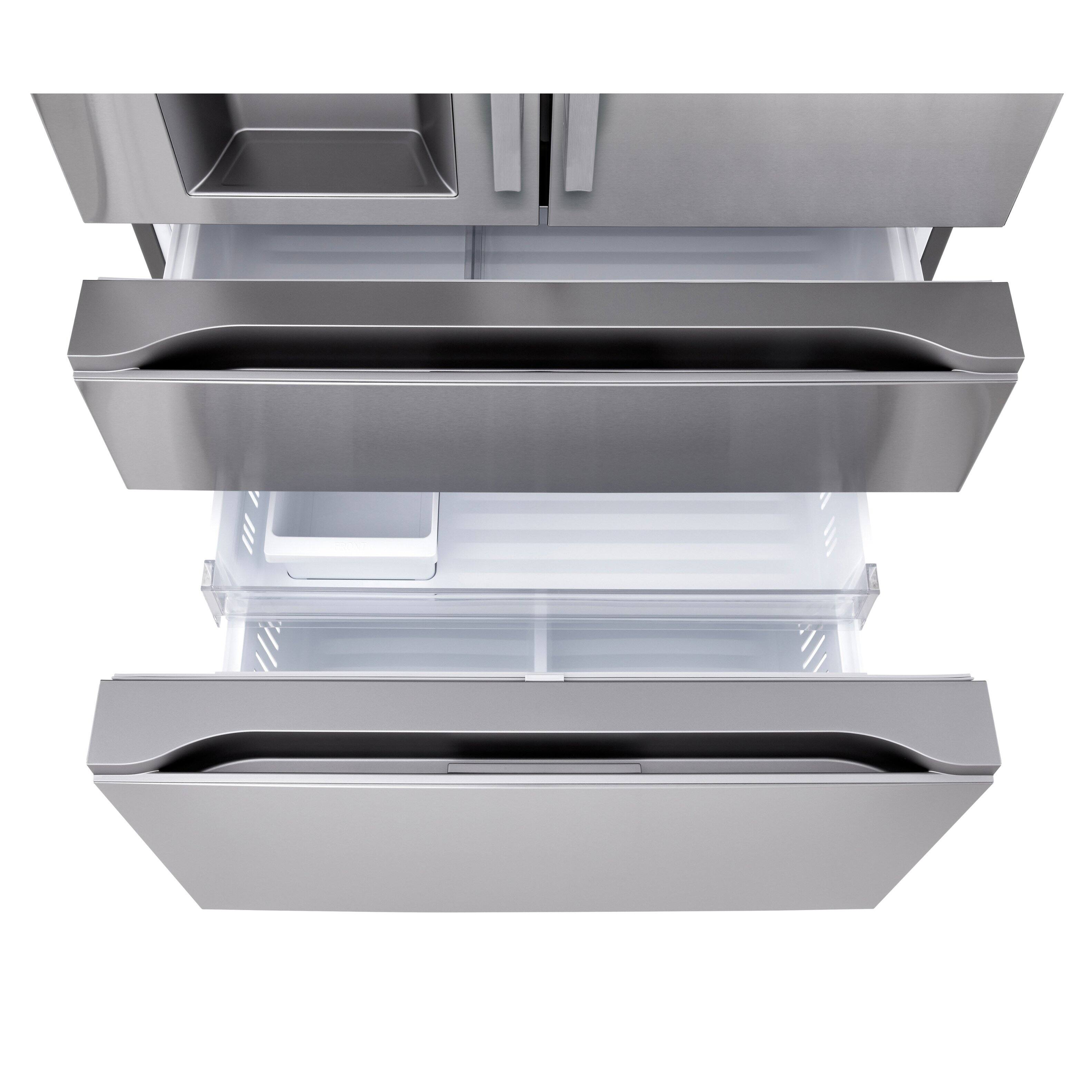 Alt View 17. LG - 36-in Wide Standard-Depth MAX 28.6 Cu. Ft. 4-Door French Door Smart Refrigerator with Full Convert Drawer - PrintProof Stainless Steel.