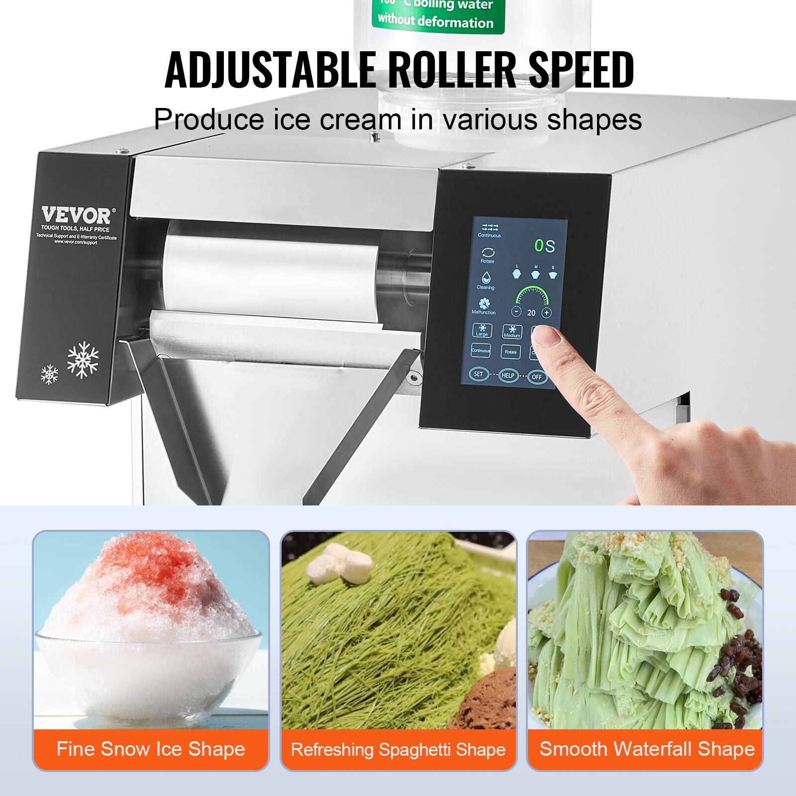 VEVOR Commercial Snowflake Ice Machine, 573LBS/24H Snowflake Ice Maker ...
