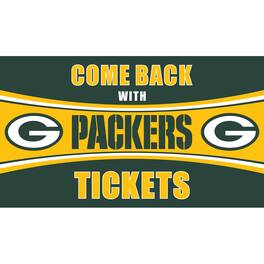 Evergreen Enterprises - Green Bay Packers 28" x 16" Come Back With Tickets Door Mat - Multicolor