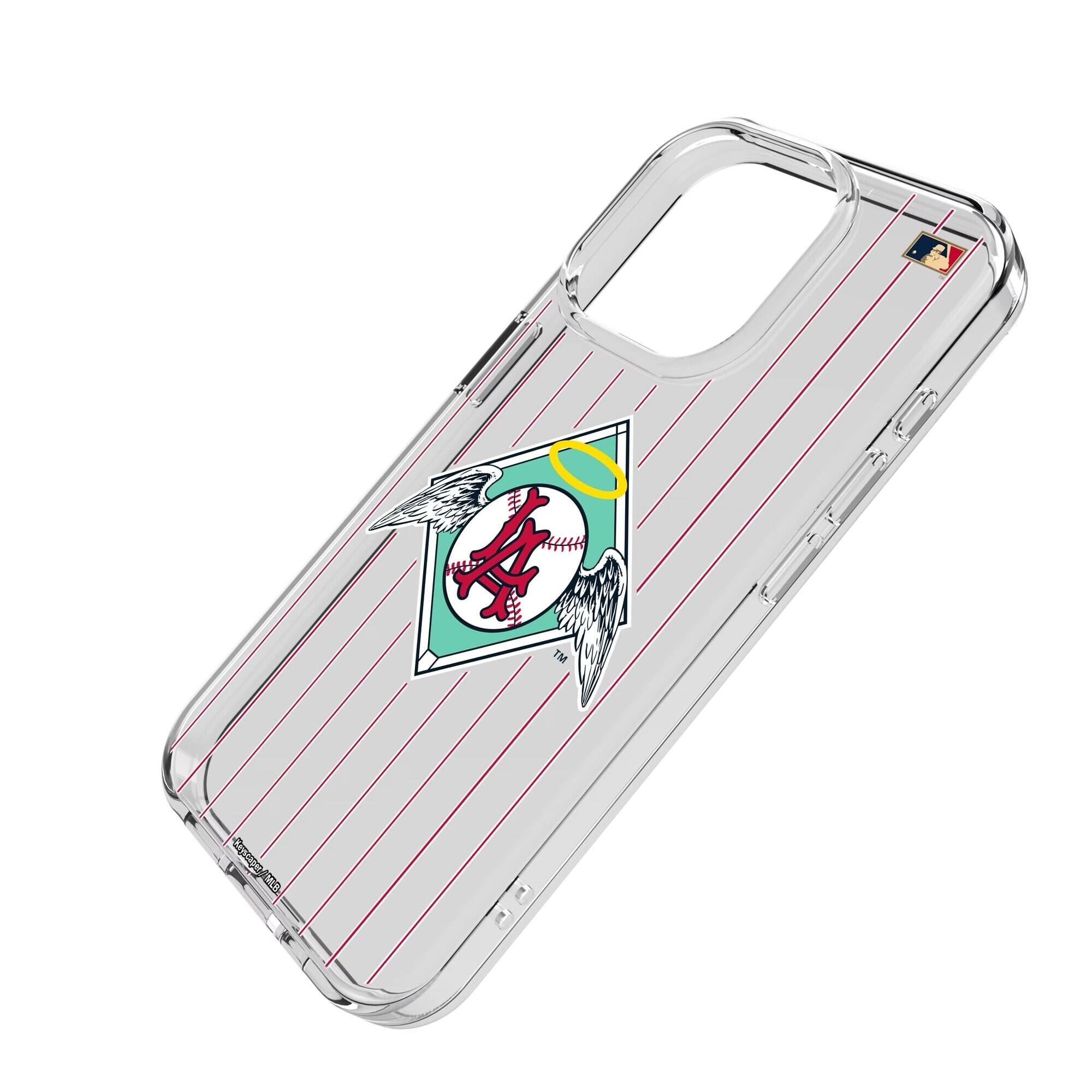Alt View 1. Keyscaper - Los Angeles Angels Cooperstown iPhone Clear Case - 12/12 Pro - Multicolor.
