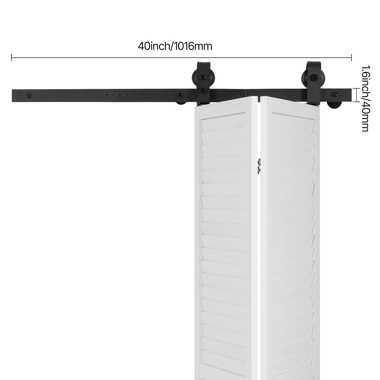 40inch/1016mm  
1.6inch/40mm