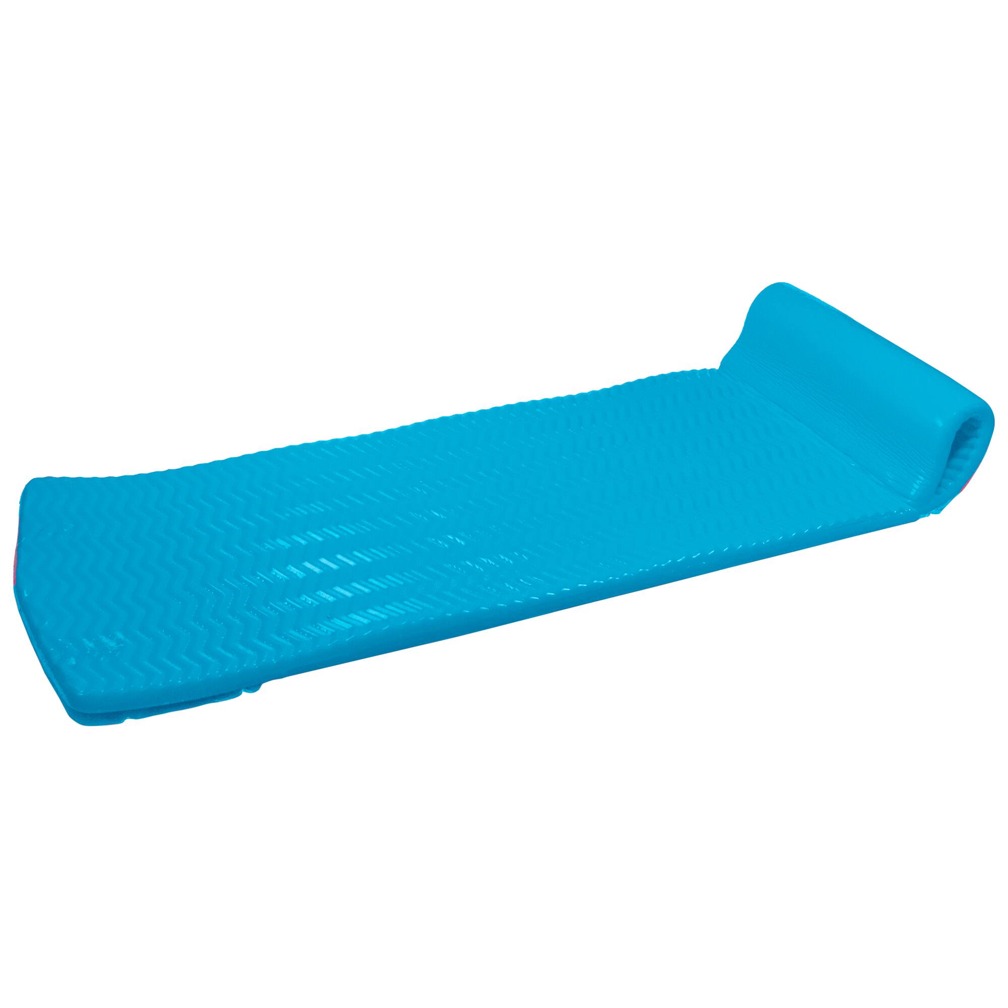 Alt View 1. Northlight - 74" Icy Blue Floating Foam Swimming Pool Mattress Lounger with Head Rest - Blue.