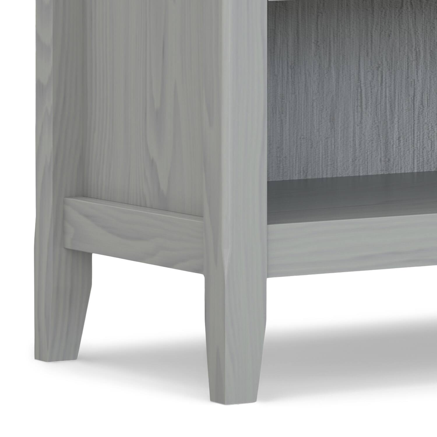 Alt View 6. Simpli Home - Amherst 24 inch Bedside Table (Set of 2) - Fog Grey.