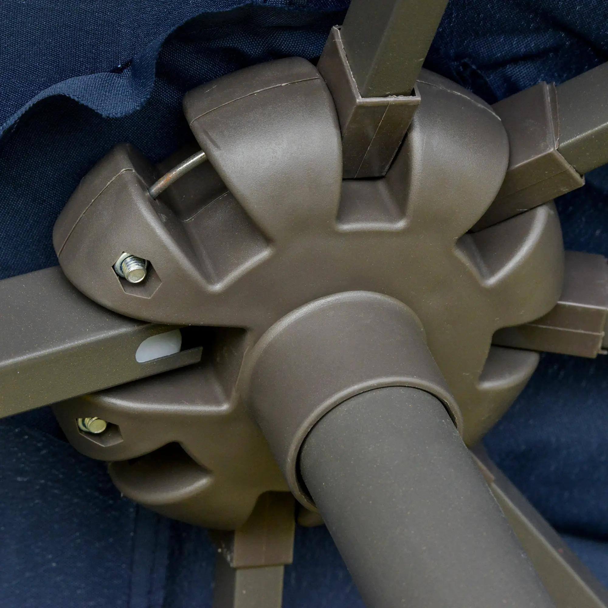 Alt View 6. Spaco - Spaco 15Ft Double-Sided Rectangular Patio Umbrella, Crank Shade with Base - Dark Blue.