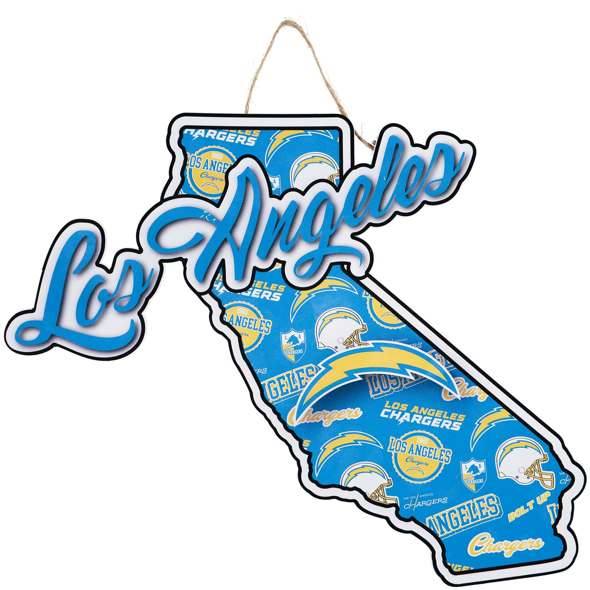 FOCO - Los Angeles Chargers Die-Cut State Sign - Multicolor