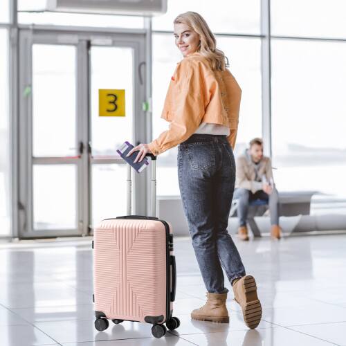 Alt View 10. Winado - 28" Hardshell Carry On Luggage with Spinner Wheels Lightweight PP Hardside Small Suitcase with Built-in Lock - Pink.