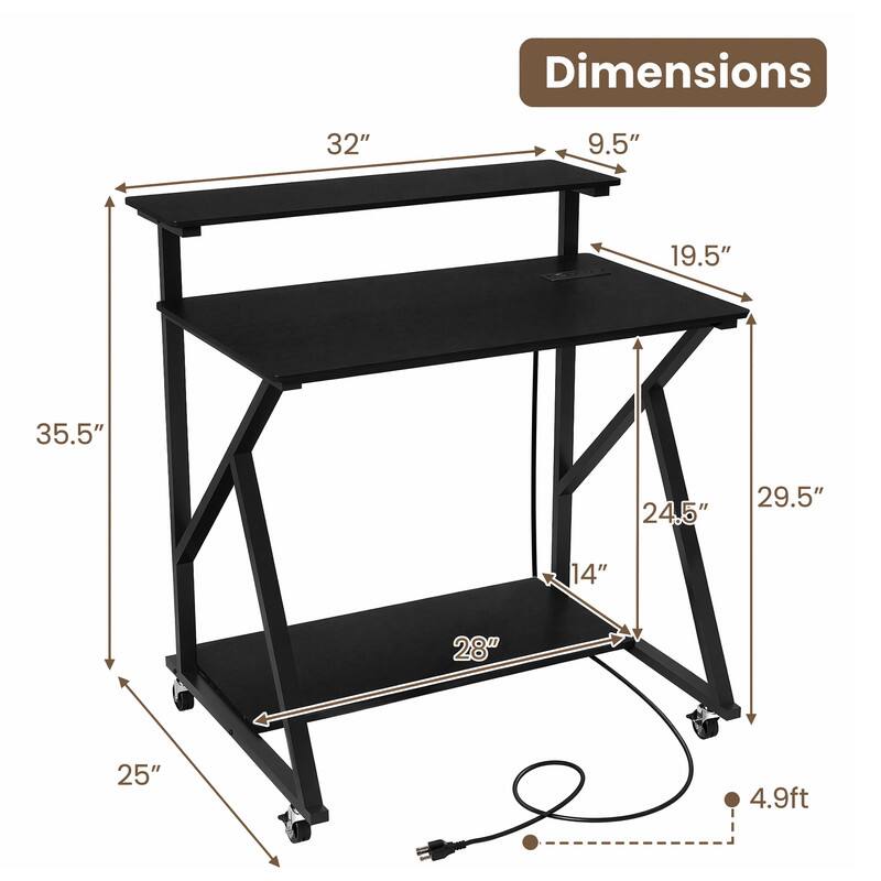 Dimensions: 32" x 9.5" x 19.5" x 35.5" x 24.5" x 29.5" x 14" x 28" x 25" x 4.9ft