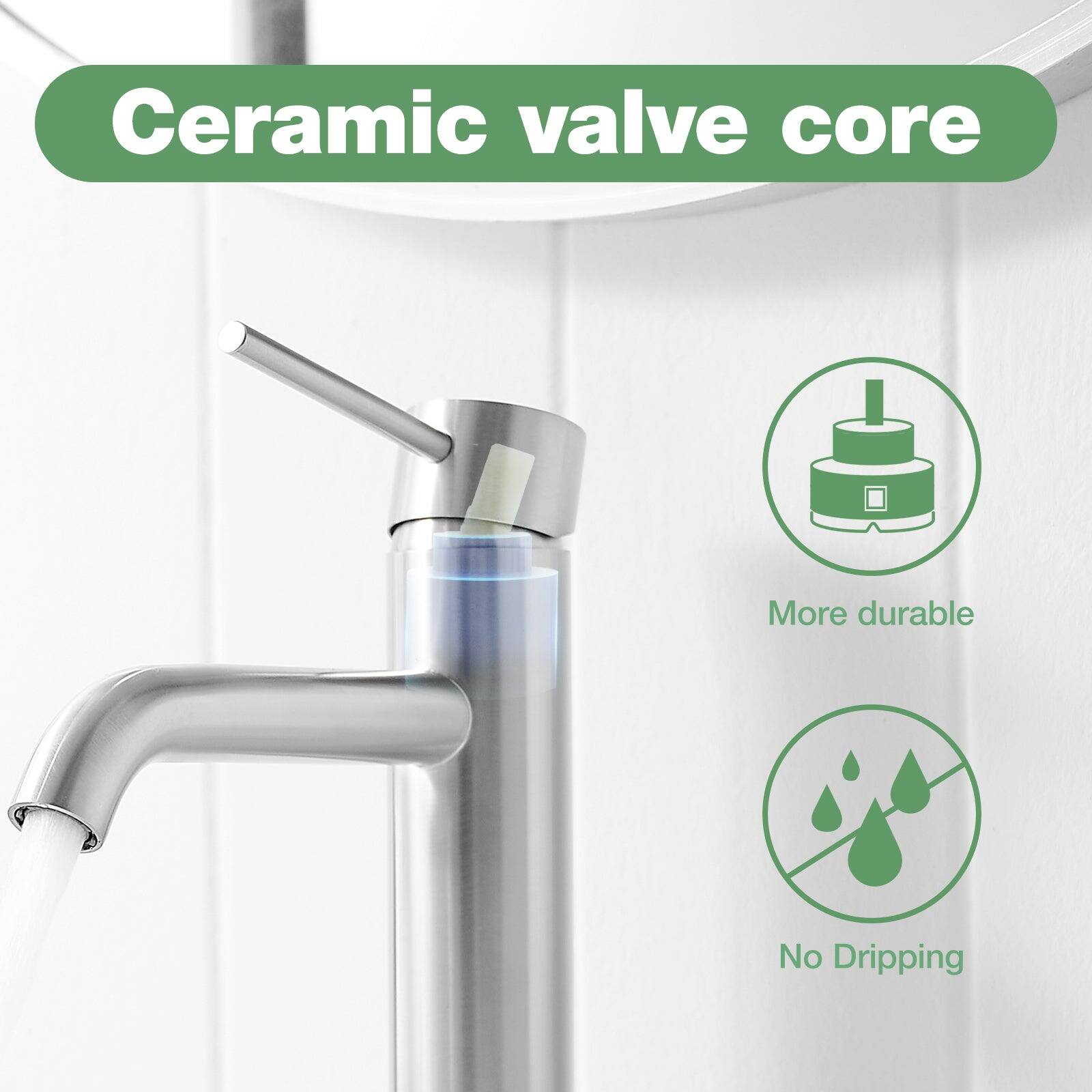 Ceramic valve core

More durable

No Dripping