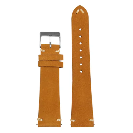 Front. StrapsCo - Everyday Suede Watch Band Strap For Apple Watch - 40mm/41mm/42mm - Tan.