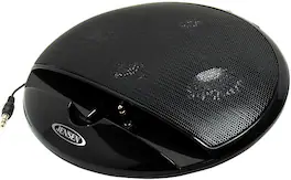 Jensen - SMPS-125 Portable Stereo Speaker - Phone/Tablet Stand - Aux Input (Black) - SPEAKERS - Multicolor
