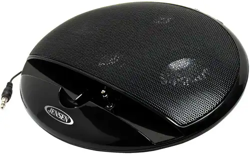 Front. Jensen - Jensen SMPS-125 Portable Stereo Speaker - Phone/Tablet Stand - Aux Input (Black) - SPEAKERS - Multicolor.