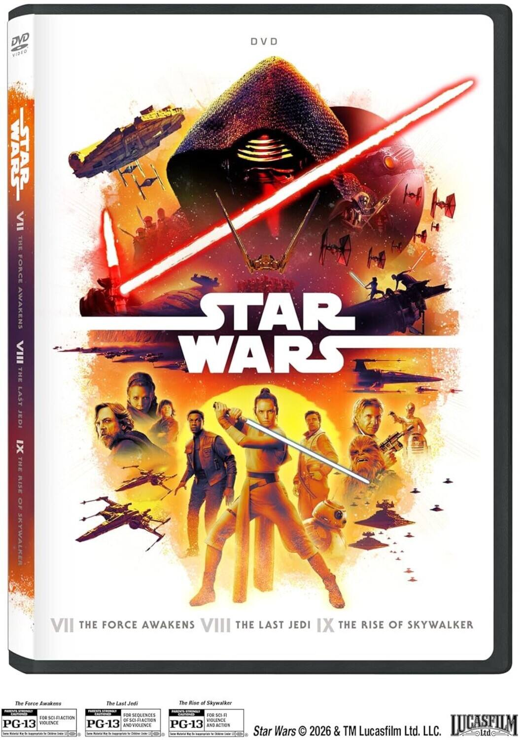 Front. Star Wars: Sequel Trilogy   - DVD.