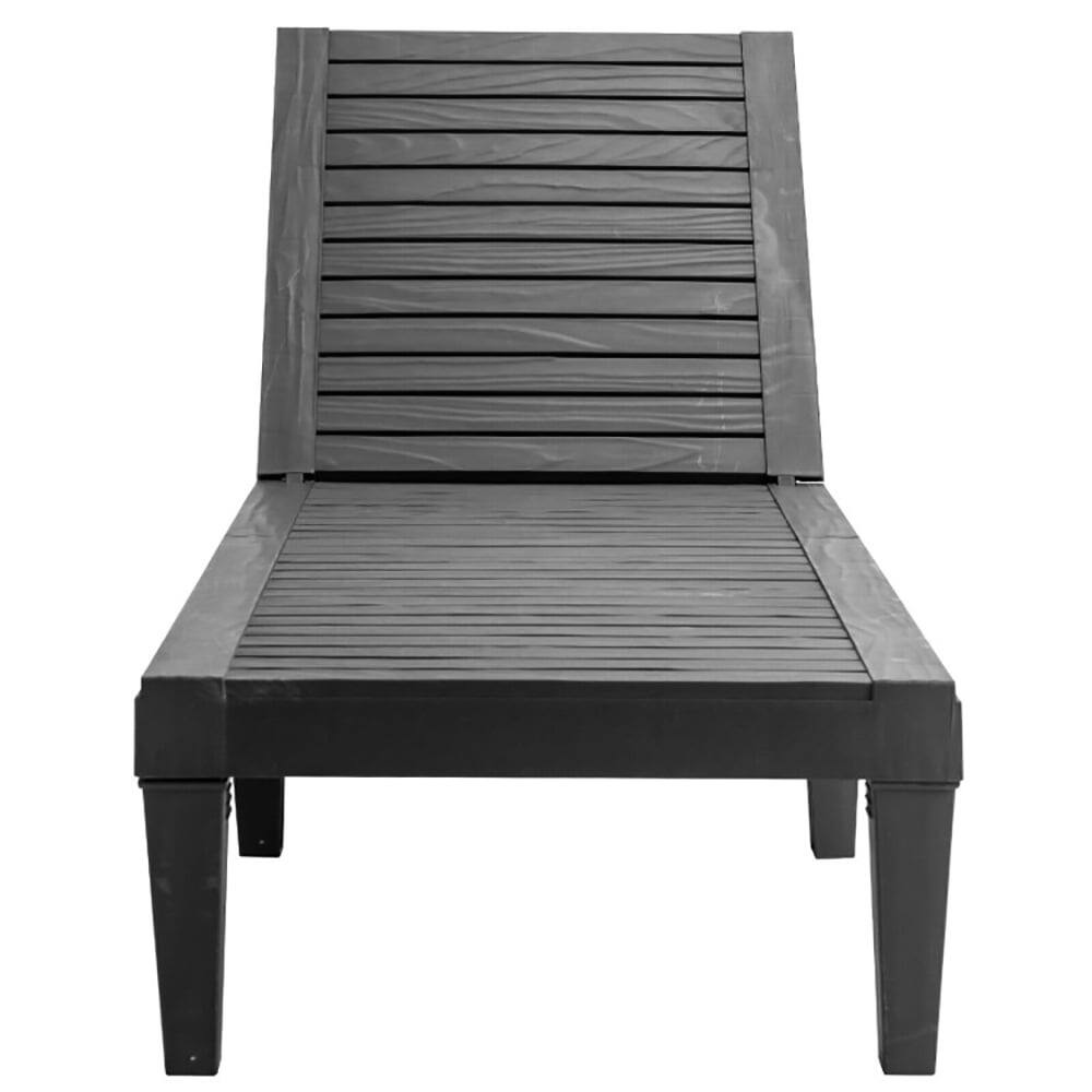 Alt View 1. Kadyn - Outdoor Chaise Lounge Chair, Outdoor Recliner Chair with 5-Position Adjustable Backrest-Black - Black.