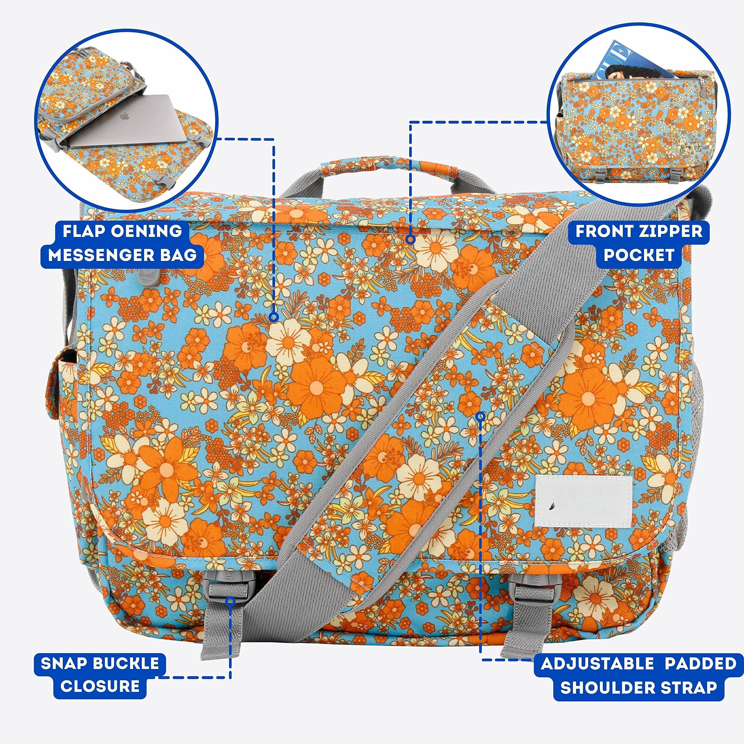 - FLAP OPENING MESSENGER BAG
- FRONT ZIPPER POCKET
- SNAP BUCKLE CLOSURE
- ADJUSTABLE PADDED SHOULDER STRAP