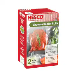 Nesco - 2-Pack Replacement Bag Rolls 8-in. X 20-ft - Clear