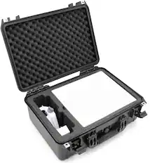 Front. CASEMATIX - Waterproof Case for Starlink Mini Kit AC Dual Band Wi-Fi System and Accessories - Black.