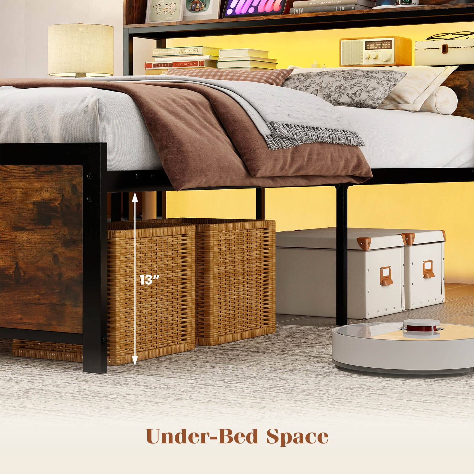 Under-Bed Space  
13"