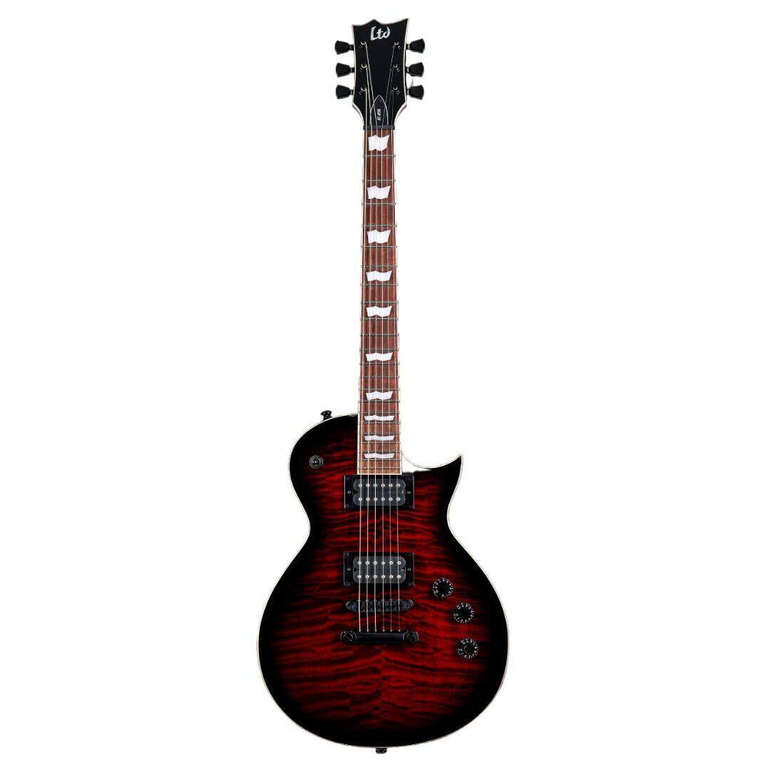 Front. ESP - ESP LTD EC-256 Electric Guitar, See-Thru Black Cherry.