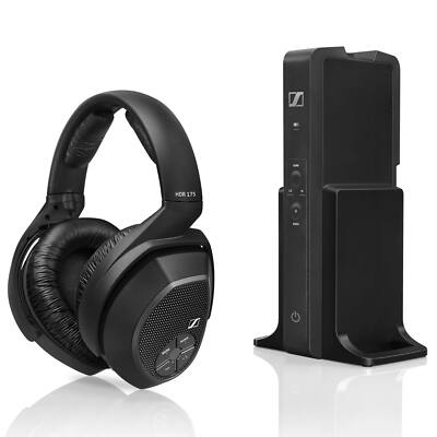 Alt View 1. Sennheiser - Sennheiser - RS 175 RF Wireless Headphone System for TV Listening - Black - Black.