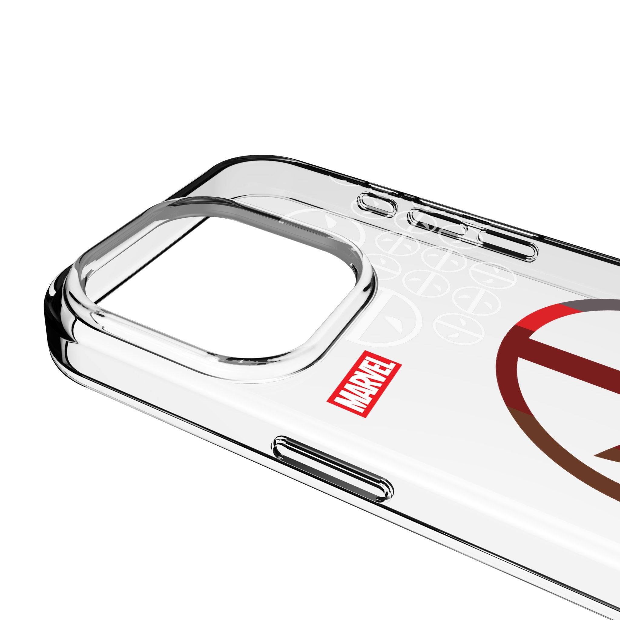 Left. Keyscaper - Marvel Sigil Clear Phone Case - Apple iPhone 13 Pro Max - Deadpool.