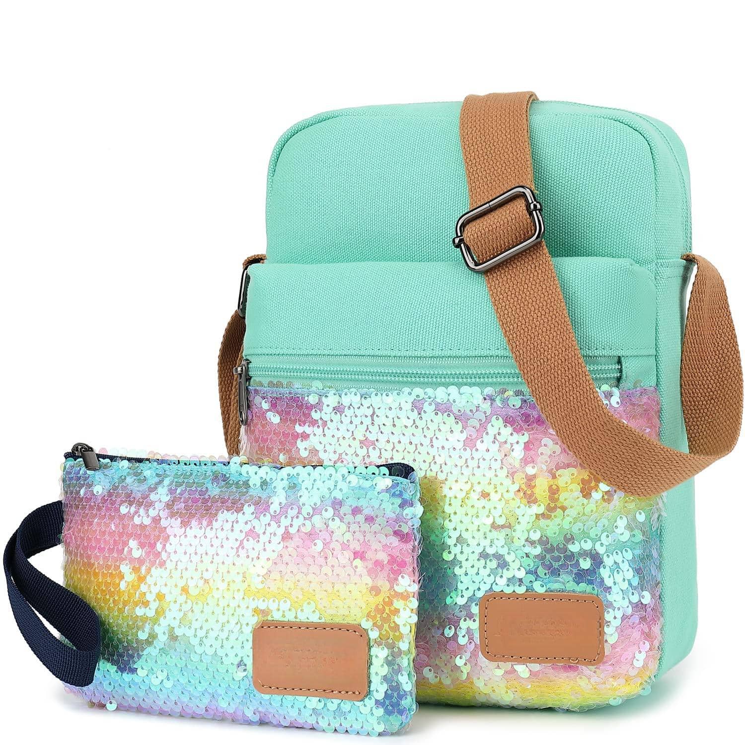Live At Space - Crossbody Purses For 2 Cross Body Bag Women Messenger Canvas Purse Set TheMessenger Bag is great for women andon the - Sd10-rainbow