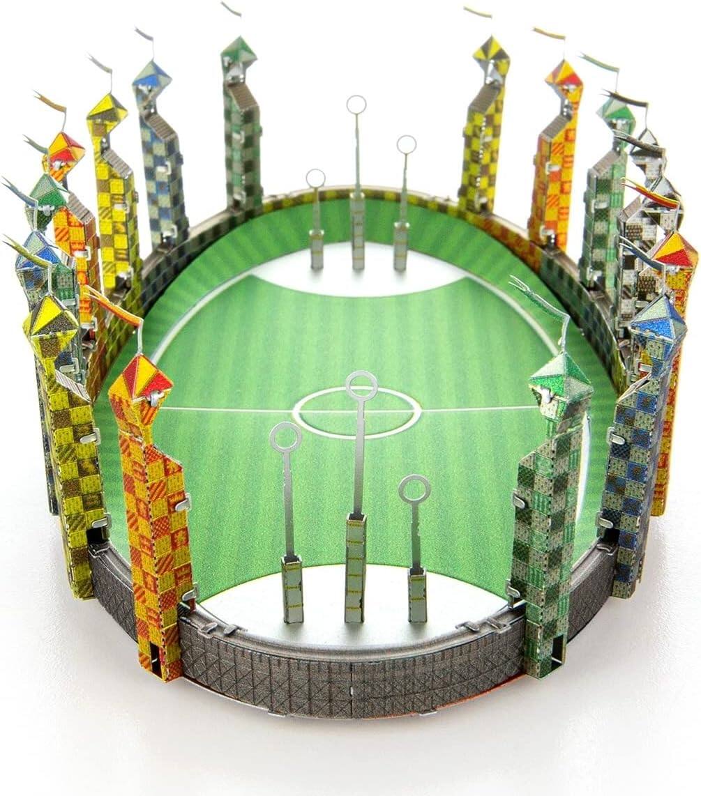 Alt View 1. Metal Earth - Metal Earth Fascinations Harry Potter Quidditch Pitch 3D Metal Model Kit - Silver.