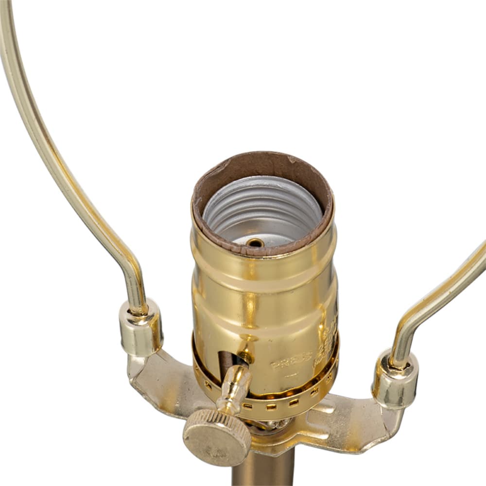 Left. Luckbyte - 14x25.2 Inch Gold Agate Slice Table Lamp With White Drum Shade Assembly Required.