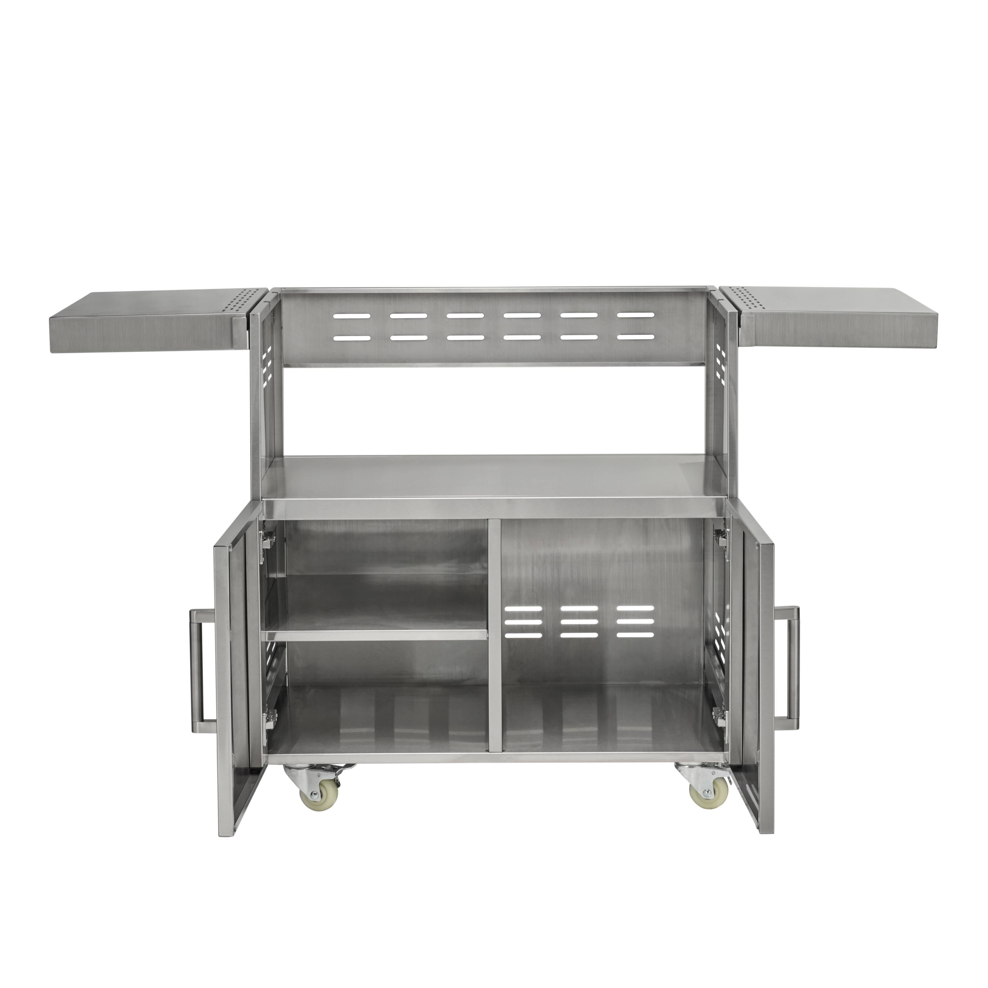 Left. Coyote Outdoor Living - Coyote Outdoor Living cart For 36" Charcoal Grill - Stainless Steel.