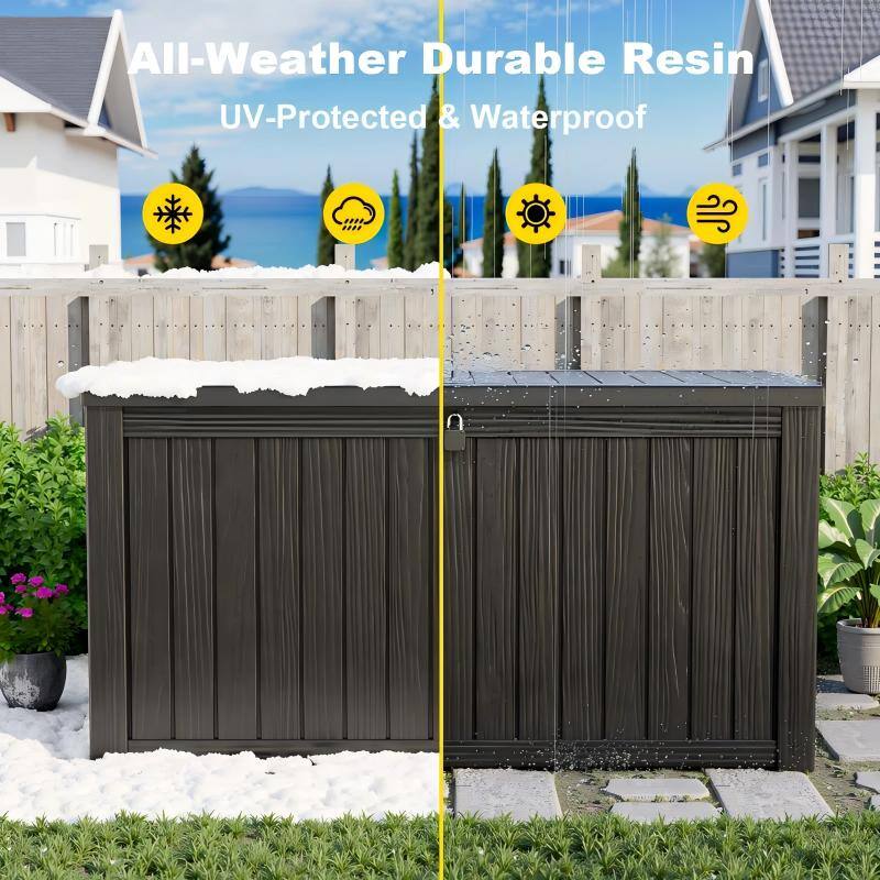 All-Weather Durable Resin  
UV-Protected & Waterproof