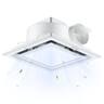 Unique Bargains - Bathroom Exhaust Fan with Light 10" Ultra Quiet 1.0 Sones 1000LM 5CCT Mounting Opening 8"x8" 110CFM Ceiling Mount - White