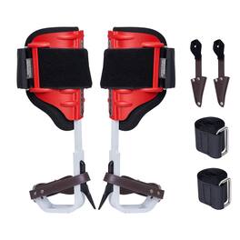 VEVOR - Tree Climbing Spikes, 1 Pair Aluminum Climbing Spurs, 350lbs Load Capacity Tree Climbing Gear with Straps - Red