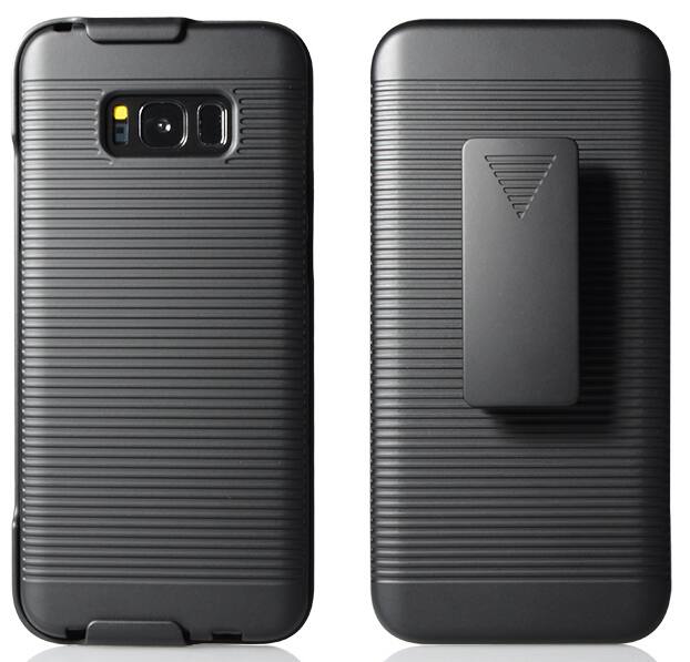 Alt View 2. Nakedcellphone - Case and Belt Clip Holster for Samsung Galaxy S8 Plus - Black.